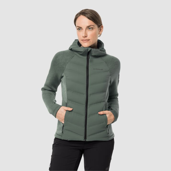 Chamarra Ciclismo Jack Wolfskin Tasman Mujer Verdes Mexico-9614231